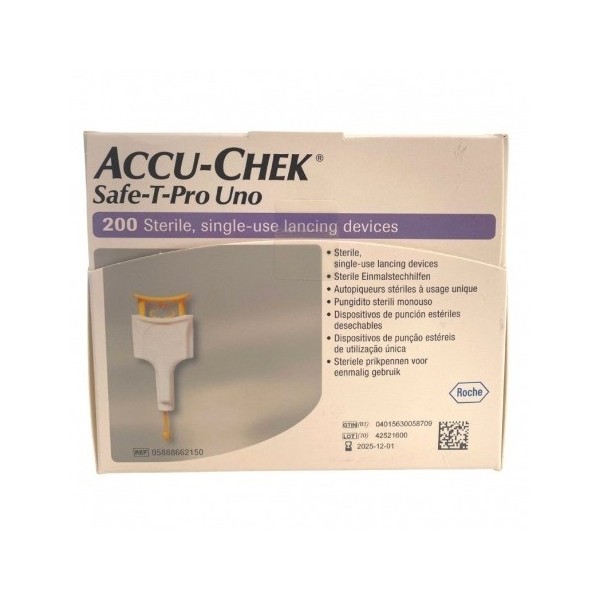 Accu-Chek Safe T Pro Uno Lancetas de Seguridad 200uds