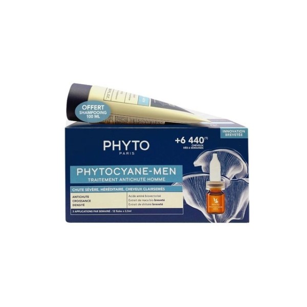 Phyto - Phytocyane Hombre 12x5ml + Champú 100ml