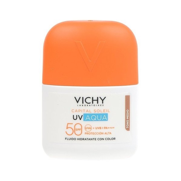 Vichy Capital Soleil Uv Aqua Fluido Hidratante Spf 50 1 Envase 50ml Color Tono Medio