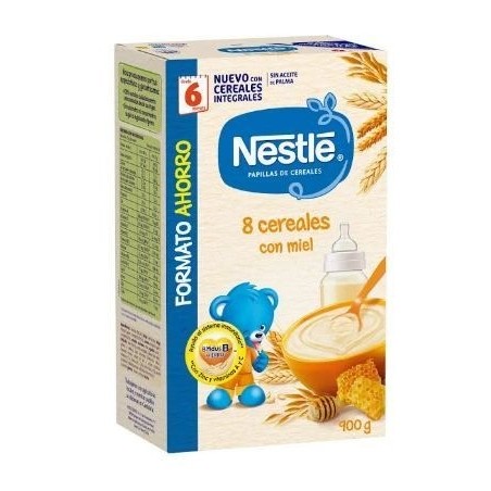 Nestlé Papilla 8 Cereales con Miel y Bifidus 900g