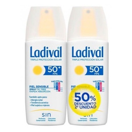 Ladival Duplo Spray SPF 50 Pieles Sensibles o Alergicas 2 x 150ml