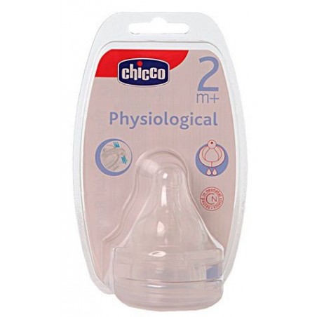 Chicco Tetina Fisiológica Silicona 2m+ Flujo Regulable