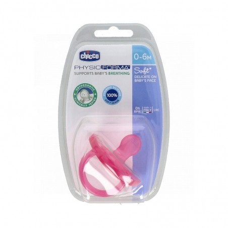 Chicco Chupete Silicona Physio Soft Rosa 0-6M 1ud