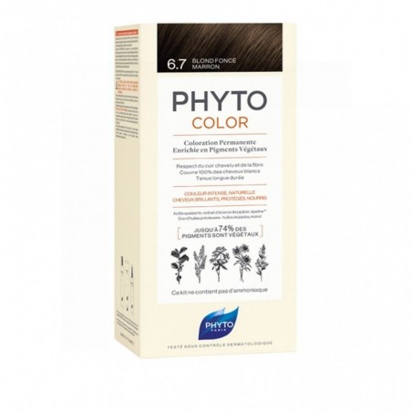 Phyto Phytocolor 6.7 Rubio Oscuro Marron Chocolate Coloración Permanente