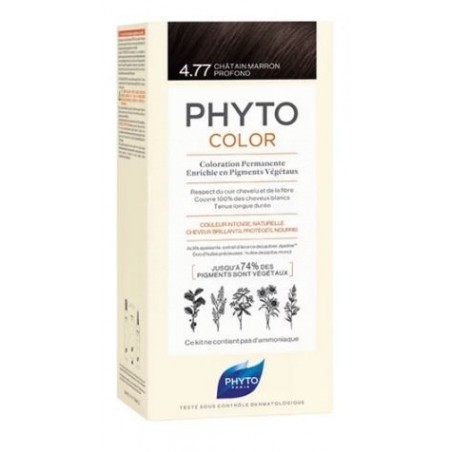 Phyto Phytocolor 4.77 Castaño Marron Intenso Coloración Permanente