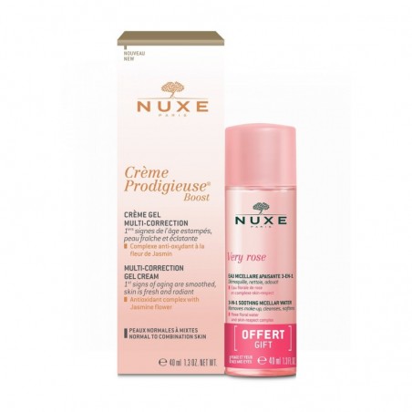 Nuxe Creme Prodigieuse Boost Gel Crema + Very Rose Agua Micelar 40ml