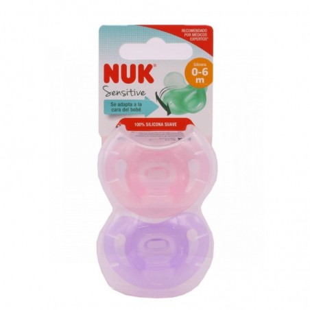 Nuk Sensitive Chupete SIlicona 0-6M 2uds