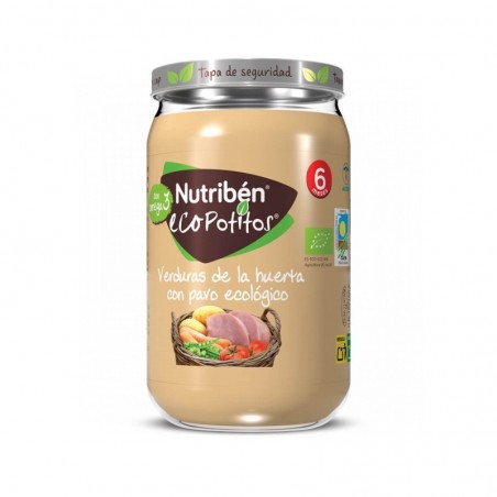 Nutribén Eco Potito Verduras de la Huerta con pavo Ecológico 235gr