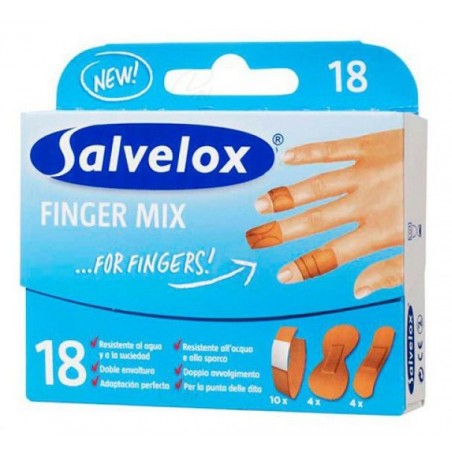 Salvelox Finger Mix Aposito Adhesivo Surtido 18