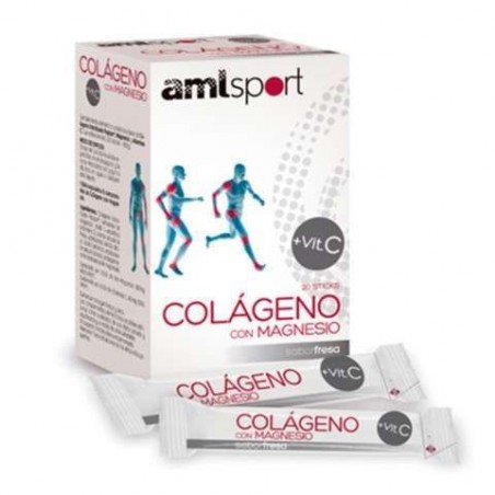 AML Sport Colageno Magnesio Vitamina C sabor Fresa 20 sticks