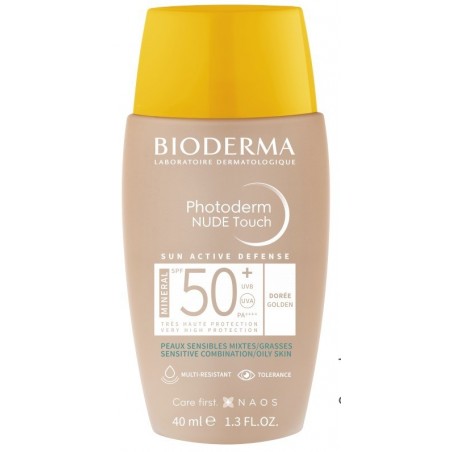 Bioderma Photoderm Nude Touch SPF-50+ Color Dorado 40 ml