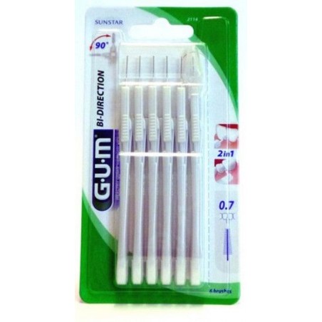 Gum Cepillo Interdental Proxabrush 2614 Bidireccional Fino 6 Uds