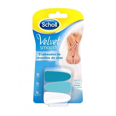 Scholl Velvet Smooth Recambio 3 Cabezales