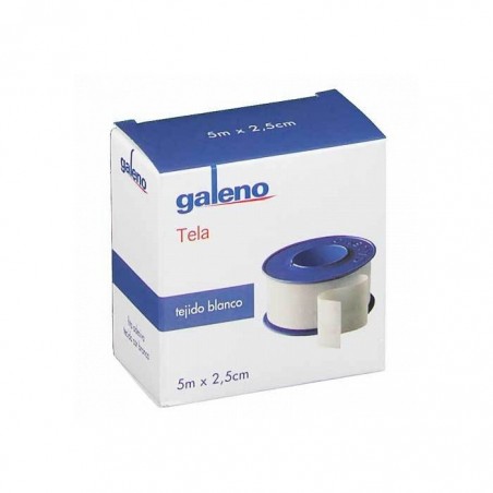 Galeno Esparadrapo Hipoalegénico de Tela Blanco 5 cm x 5cm