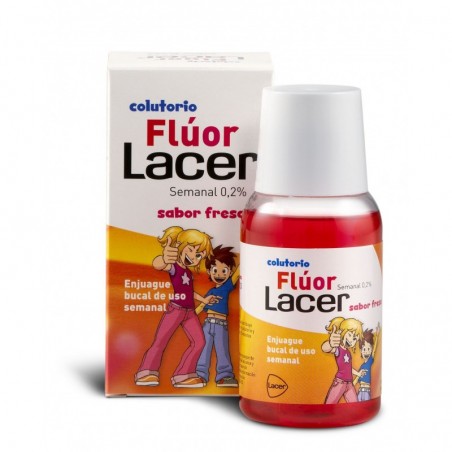 Lacer Flúor Colutorio Semanal Sabor Fresa 100ml