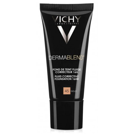 Vichy Dermablend Fondo de Maquillaje Fluido Corrector Tono 45 Gold 30 ml