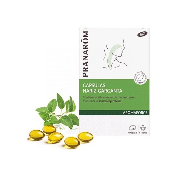 Pranarom Aromaforce Nariz Garganta BIO 30 Cápsulas