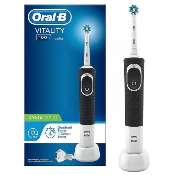 Oral-B Cepillo Dental Eléctrico Recargable Vitality 100 Cross Action Negro