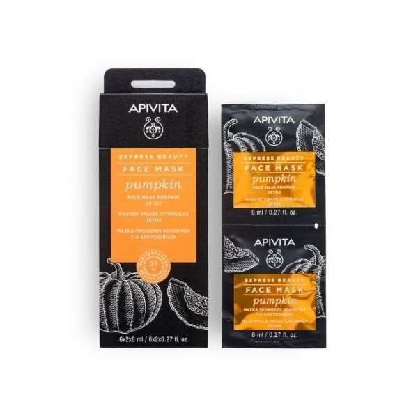 Apivita Express Beauty Mascarilla Facial Détox Calabaza 2 x 8ml