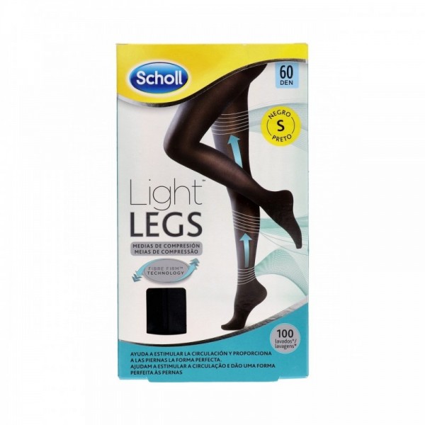 Scholl Light Legs Medias Cintura Compresión Ligera 60 DEN Talla S Color Negro