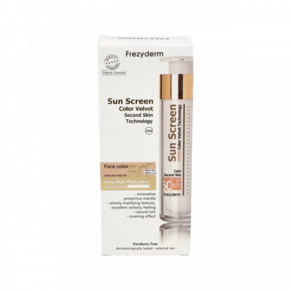 Frezyderm Sun Screen Velvet Face SPF-50+ Color 50ml