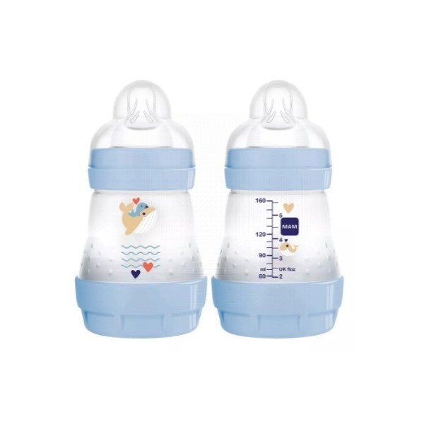 Mam Biberón Anticólicos Eassy Start +0 Meses 1 Unidad Matt Azul 160ml