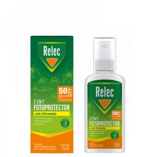 RELEC FOTOPROTECTOR SPF 50 CON CITRONELA 1 SPRAY 100 ml